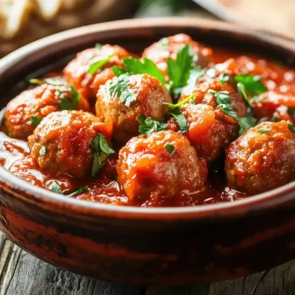 Spanske Kødboller i Tomatsovs